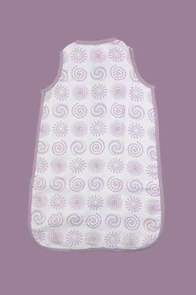 Kaarpas Premium Organic Cotton 2- Layer Muslin Baby Sleeping Bag with Charming Pattern of Circle, (Pastel Purple) - Tinycubs - 
