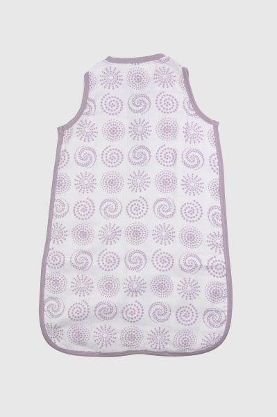 Kaarpas Premium Organic Cotton 2- Layer Muslin Baby Sleeping Bag with Charming Pattern of Circle, (Pastel Purple) - Tinycubs - 