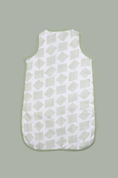 Kaarpas Premium Organic Cotton 2- Layer Muslin Baby Sleeping Bag with Charming Pattern of Line, (Sage Green) - Tinycubs - 