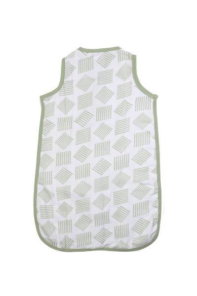 Kaarpas Premium Organic Cotton 2- Layer Muslin Baby Sleeping Bag with Charming Pattern of Line, (Sage Green) - Tinycubs - 