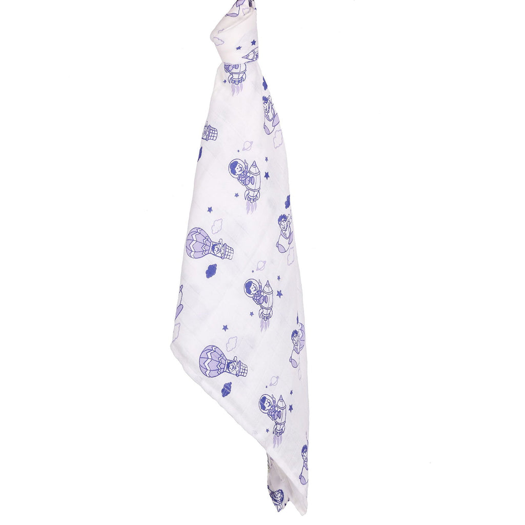 Kaarpas Premium Organic Cotton Muslin Baby Wrap Swaddle with Sky Theme of Parachute - Tinycubs - 