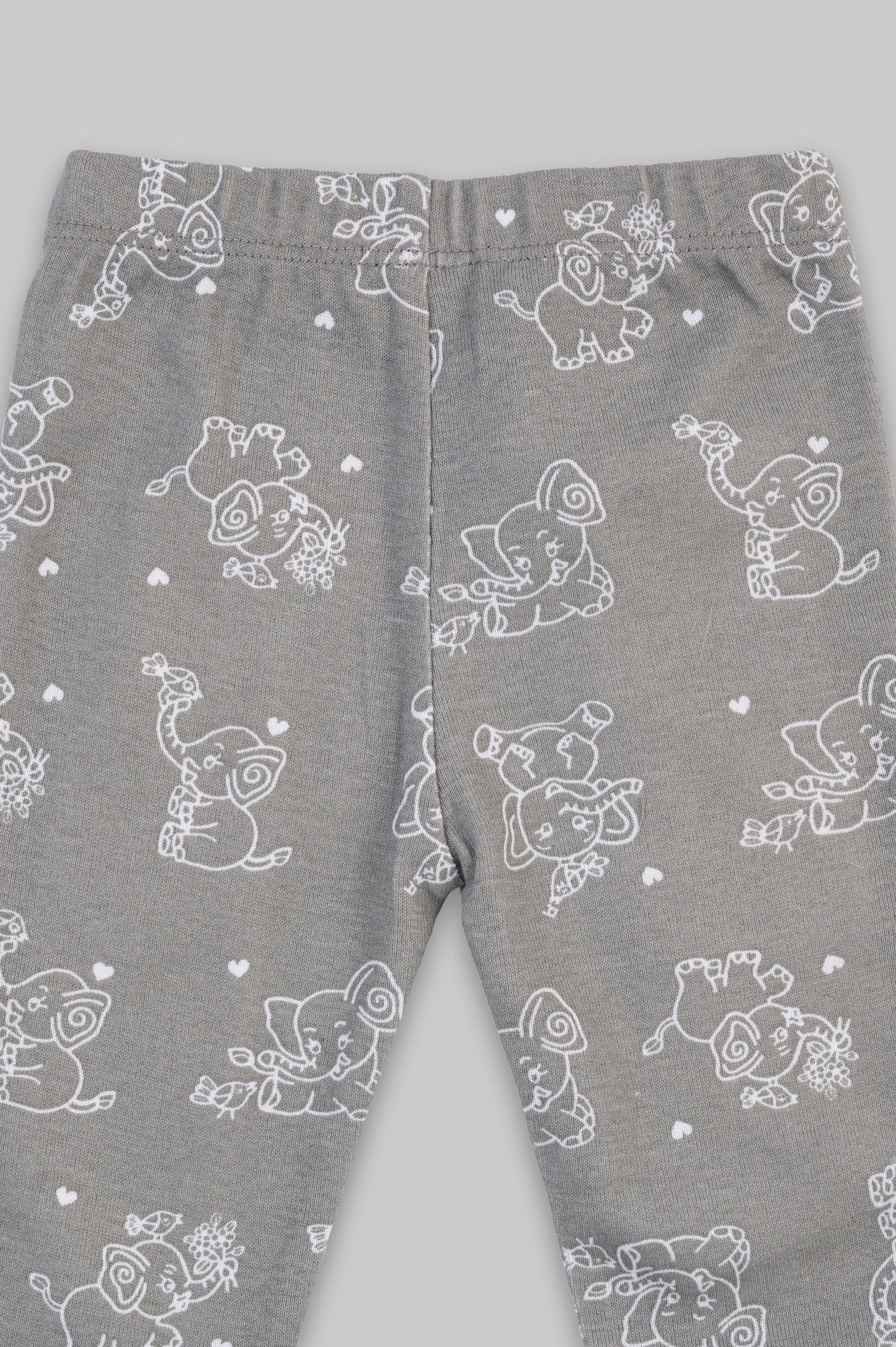 Kaarpas organic cotton 2 piece  baby PJ set with jumbo elephant - Tinycubs - 
