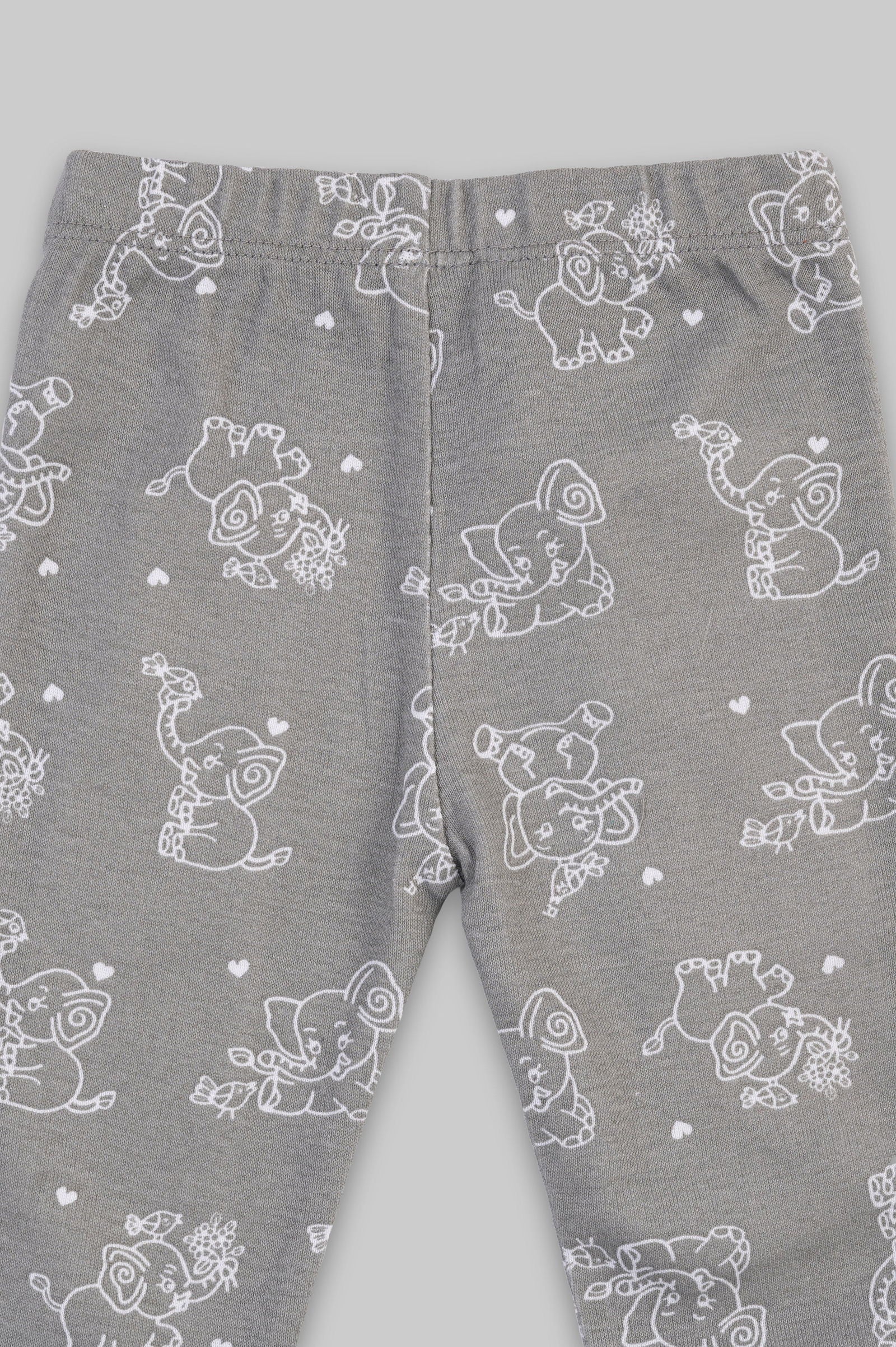 Kaarpas organic cotton 2 piece  baby PJ set with jumbo elephant - Tinycubs - 