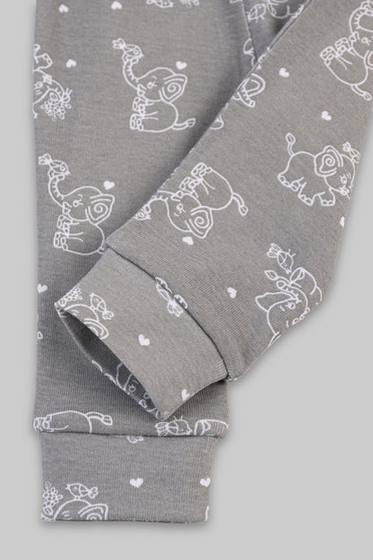 Kaarpas organic cotton 2 piece  baby PJ set with jumbo elephant - Tinycubs - 