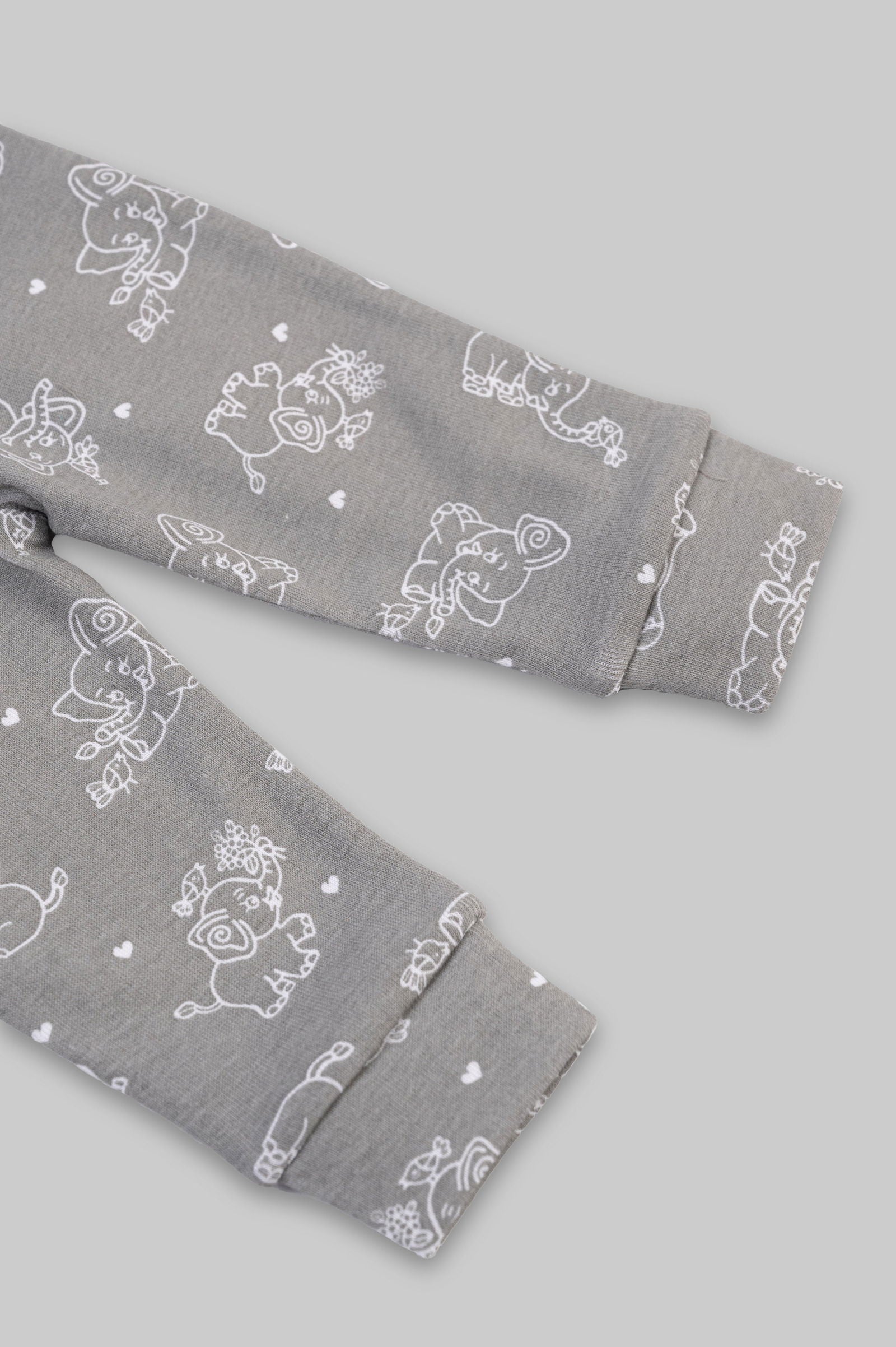 Kaarpas organic cotton 2 piece  baby PJ set with jumbo elephant - Tinycubs - 