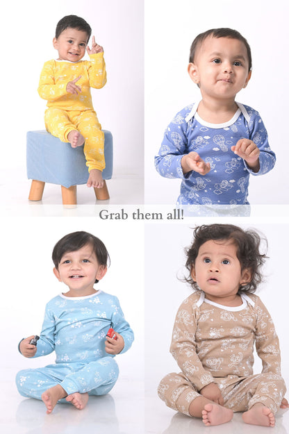 Kaarpas organic cotton 2 piece  baby PJ set with jumbo elephant - Tinycubs - 