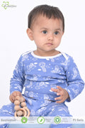 Kaarpas organic cotton 2 piece baby into the sky with parachute PJ set - Blue - Tinycubs - 