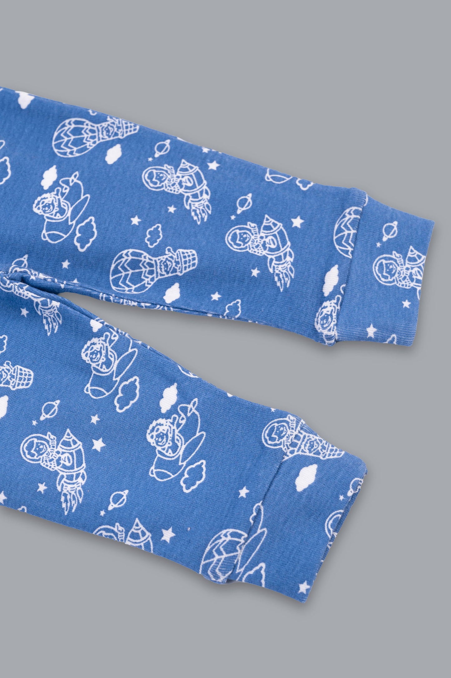 Kaarpas organic cotton 2 piece baby into the sky with parachute PJ set - Blue - Tinycubs - 