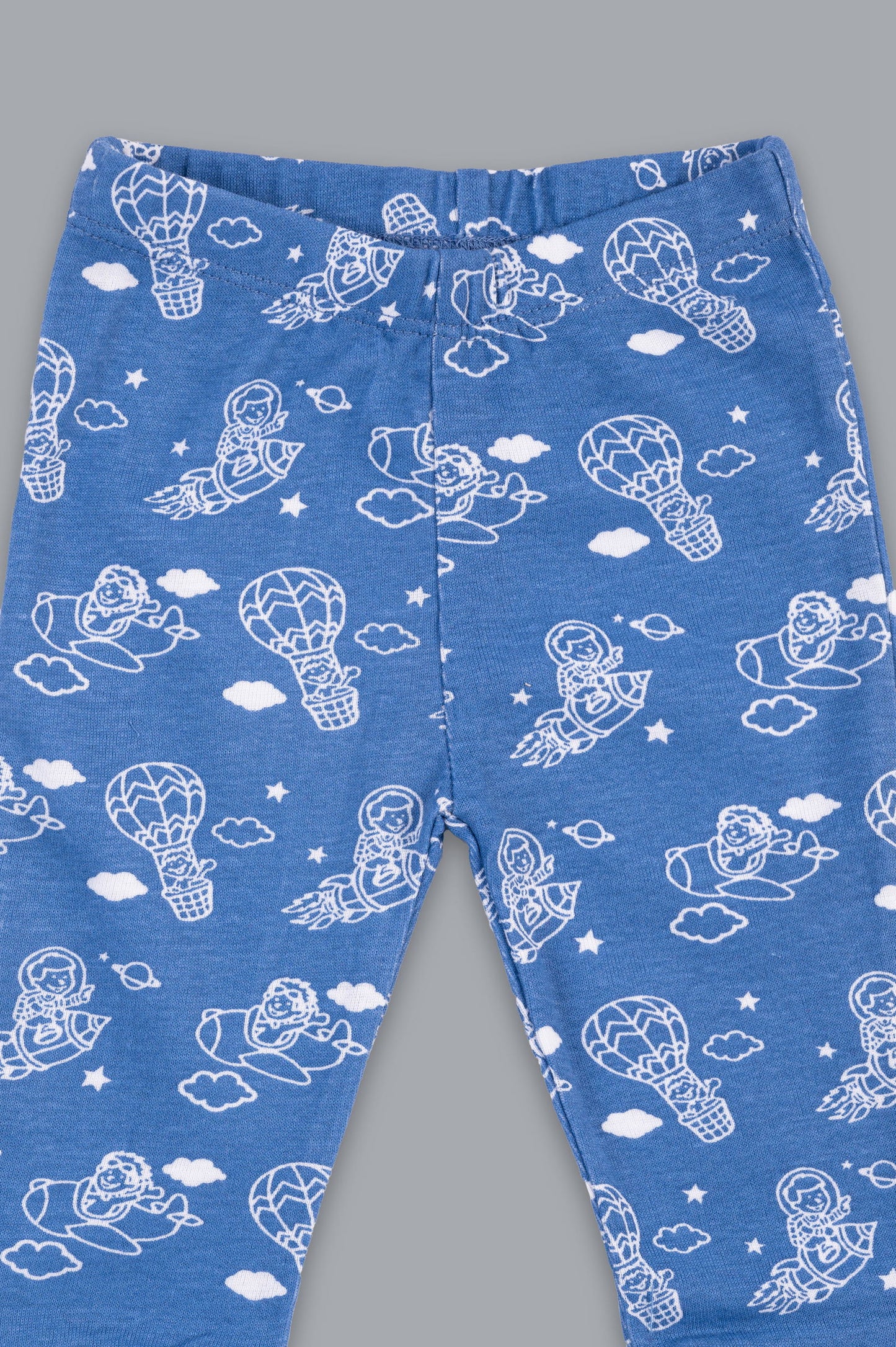Kaarpas organic cotton 2 piece baby into the sky with parachute PJ set - Blue - Tinycubs - 