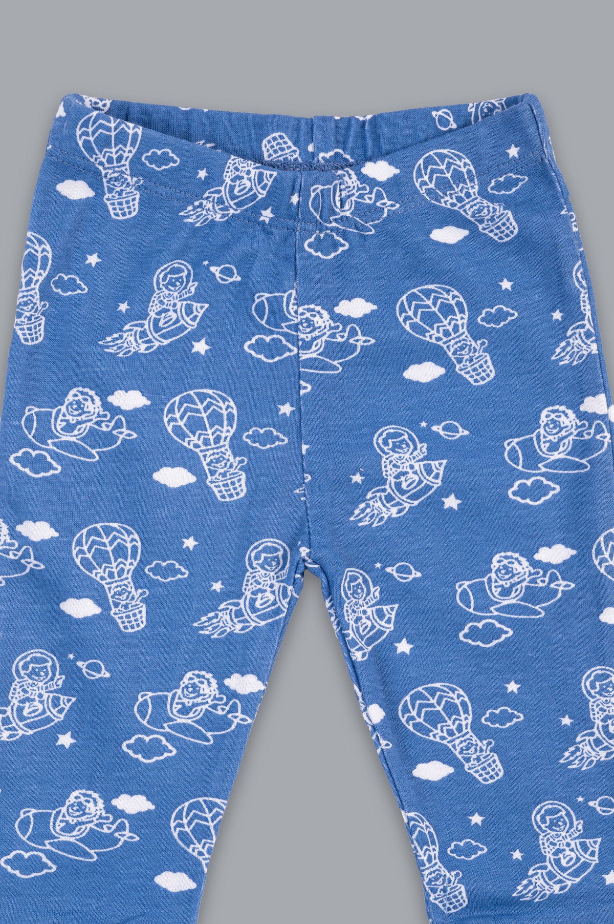 Kaarpas organic cotton 2 piece baby into the sky with parachute PJ set - Blue - Tinycubs - 
