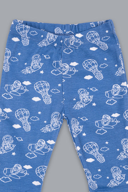 Kaarpas organic cotton 2 piece baby into the sky with parachute PJ set - Blue - Tinycubs - 