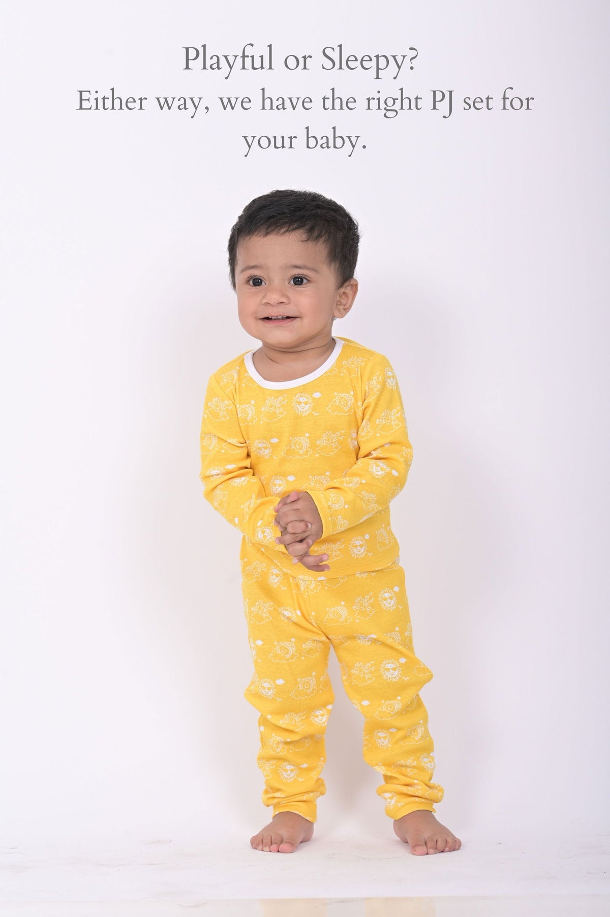 Kaarpsas organic cotton 2 piece baby PJ set with mighty sun - Tinycubs - 