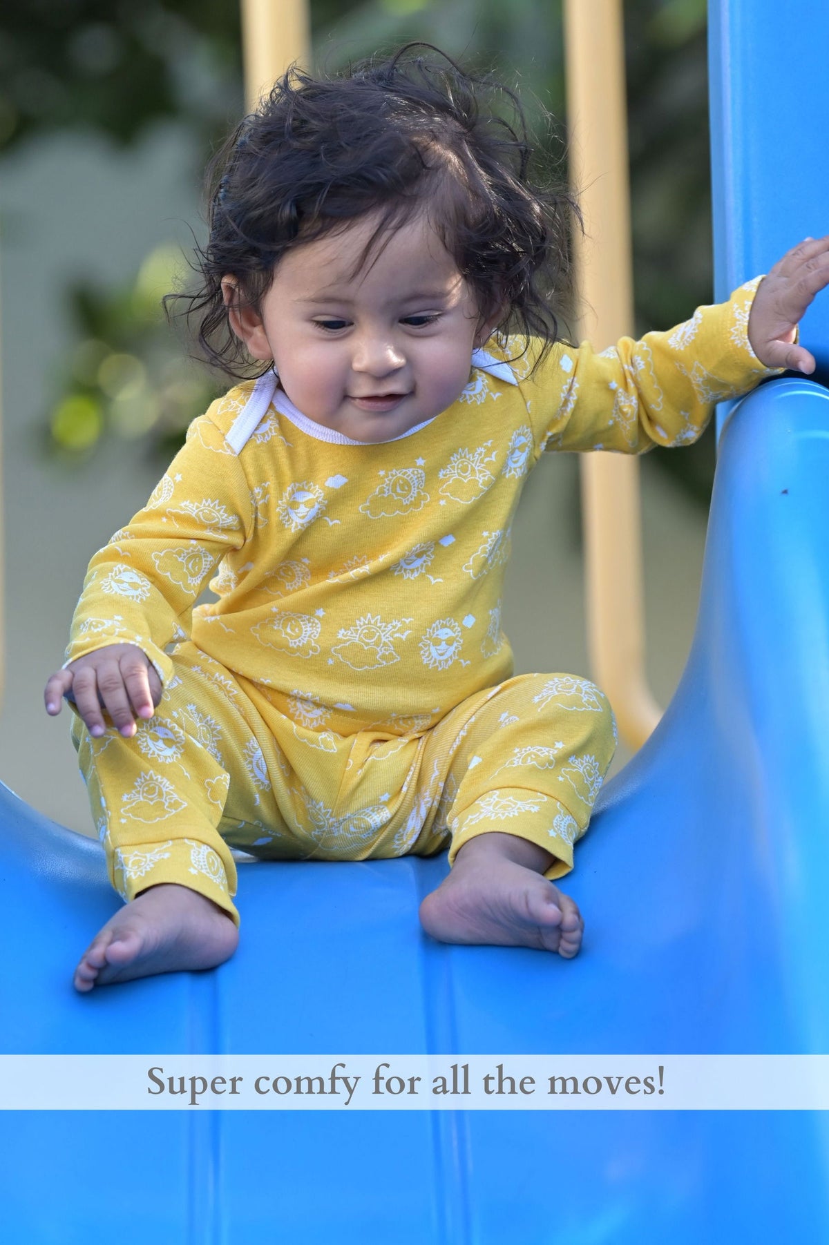 Kaarpsas organic cotton 2 piece baby PJ set with mighty sun - Tinycubs - 