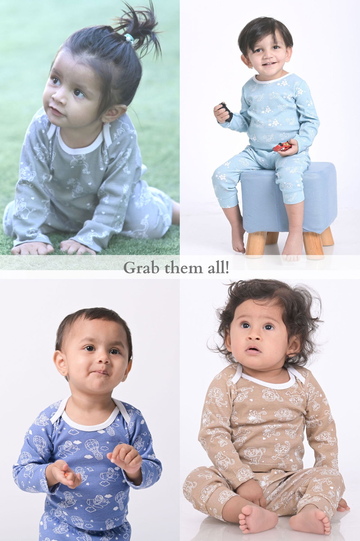 Kaarpsas organic cotton 2 piece baby PJ set with mighty sun - Tinycubs - 