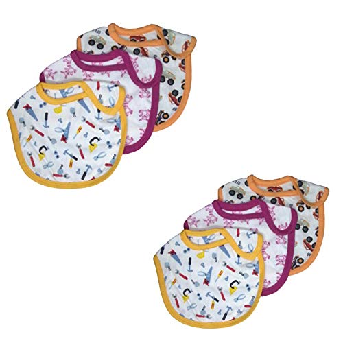 Kindermum 100% Organic Cotton Double Layer Bib- Set of 6 - Tinycubs - 