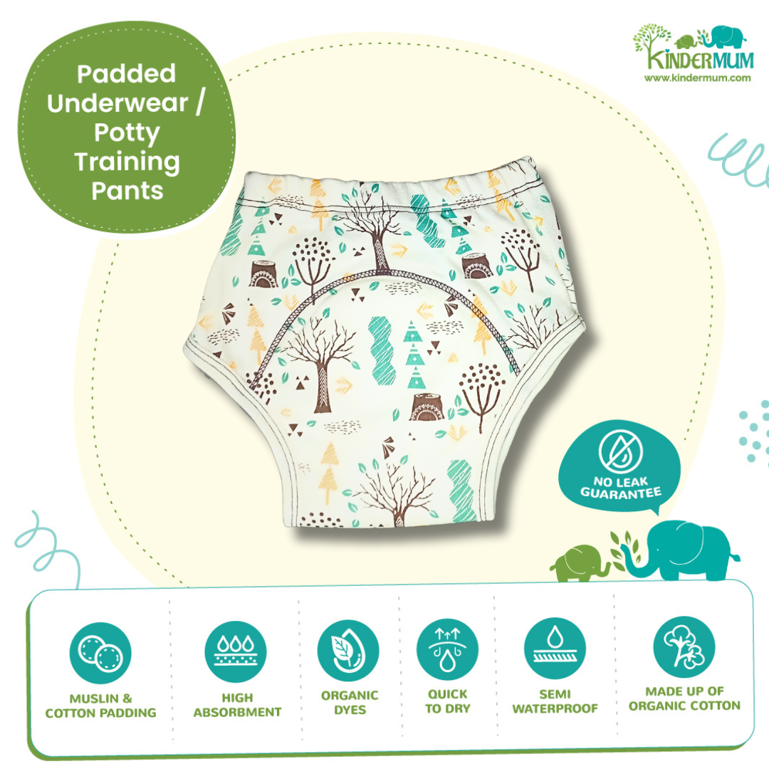 Kindermum Block Fish Combo Set of 3 Training Pants - Tinycubs - 