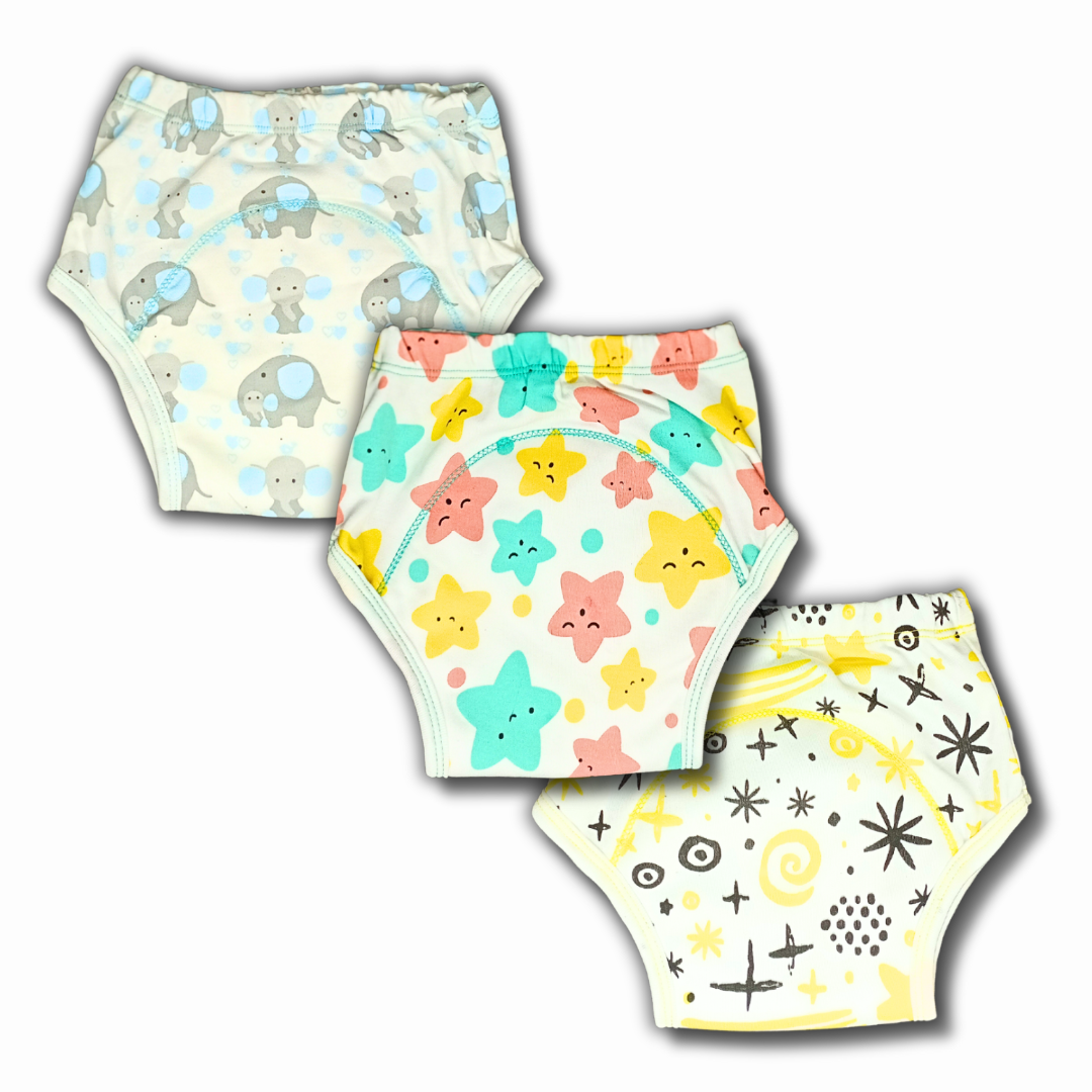 Kindermum Ele Star Combo Set of 3 Training Pants - Tinycubs - 
