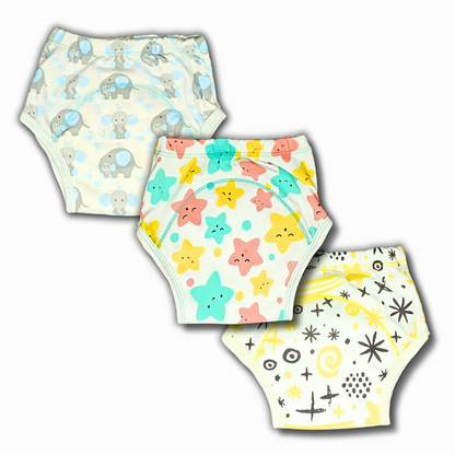 Kindermum Ele Star Combo Set of 3 Training Pants - Tinycubs - 