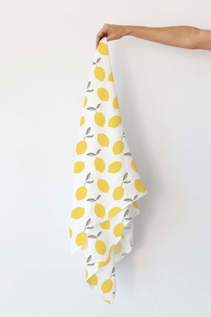 Kindermum Organic Cotton Muslin Swaddle Blanket Large Set of 2 - Pista and Lemon - Tinycubs - 