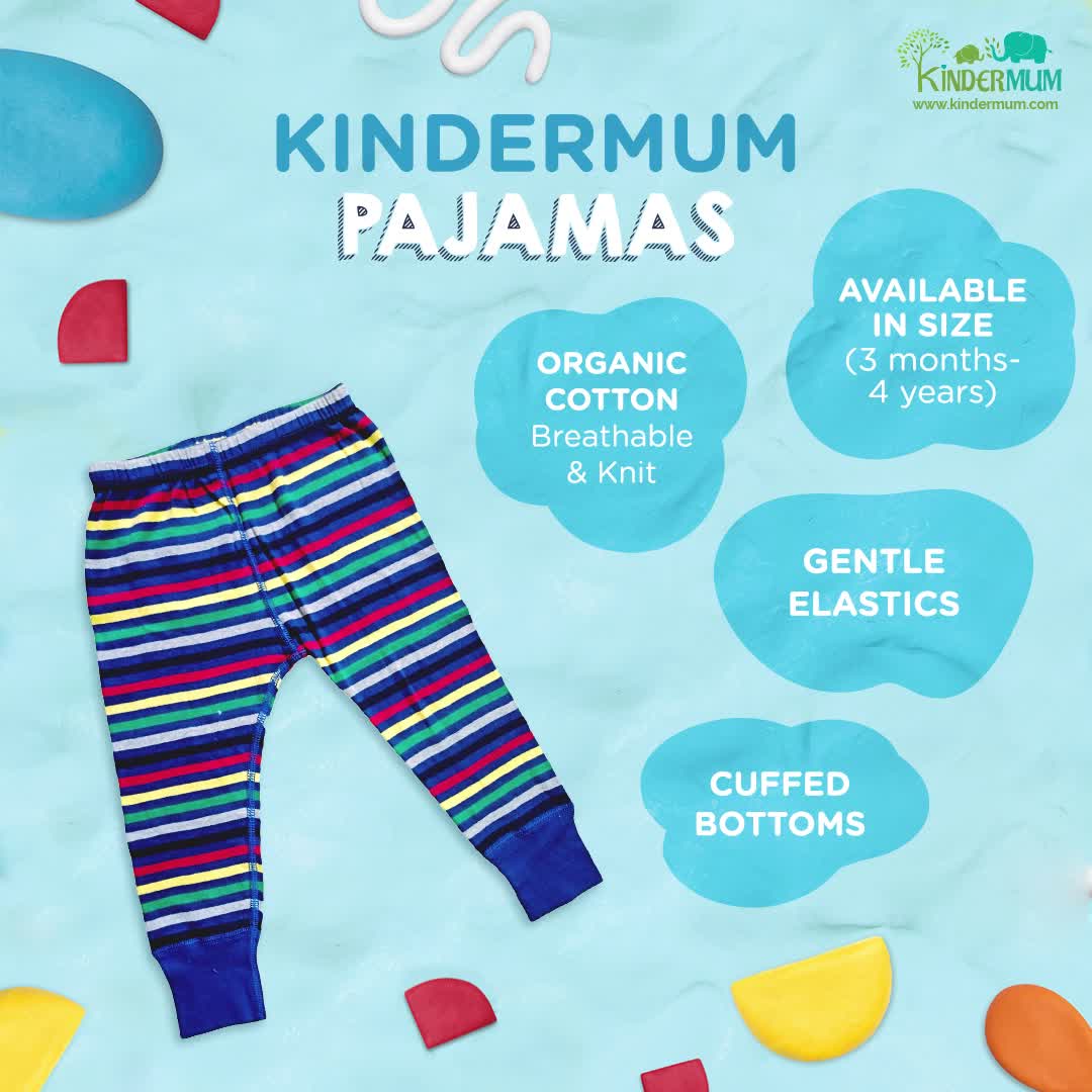 Kindermum Organic Cotton Pajamas Assorted Prints- Pack of 5 - Tinycubs - 