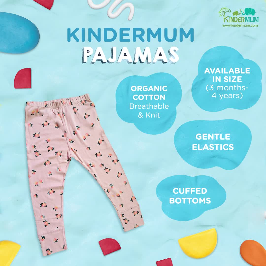 Kindermum Organic Cotton Pajamas Assorted Prints- Pack of 5 - Tinycubs - 