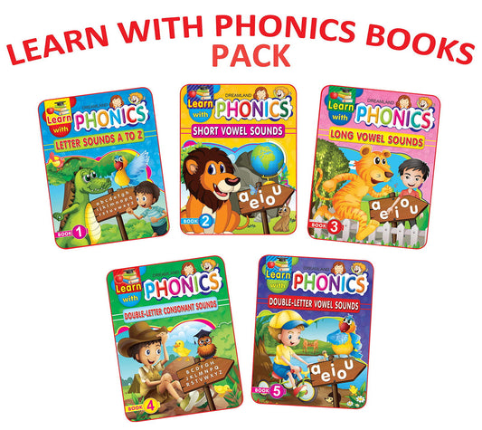 Learn With Phonics Book - Pack (5 Titles) - Tinycubs - 