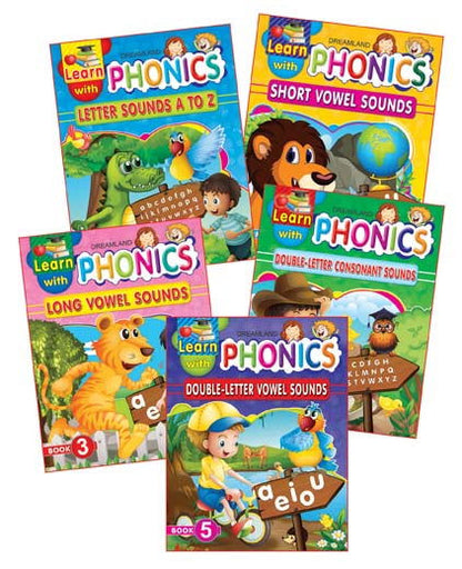 Learn With Phonics Book - Pack (5 Titles) - Tinycubs - 
