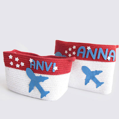 Lil Travellers- Cotton Rope Baskets (Set Of 2) - Tinycubs - 