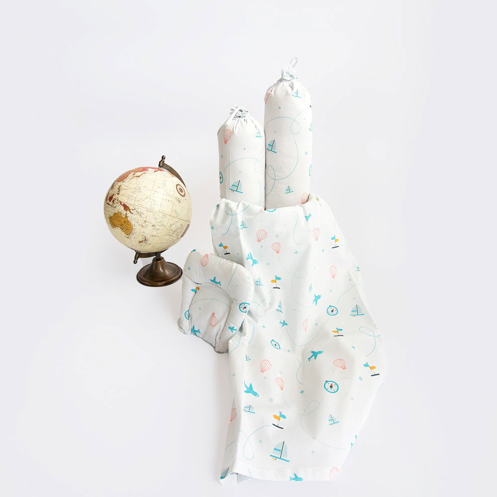 Lil Travellers- Organic Cot Bedding Gift Set - Tinycubs - 