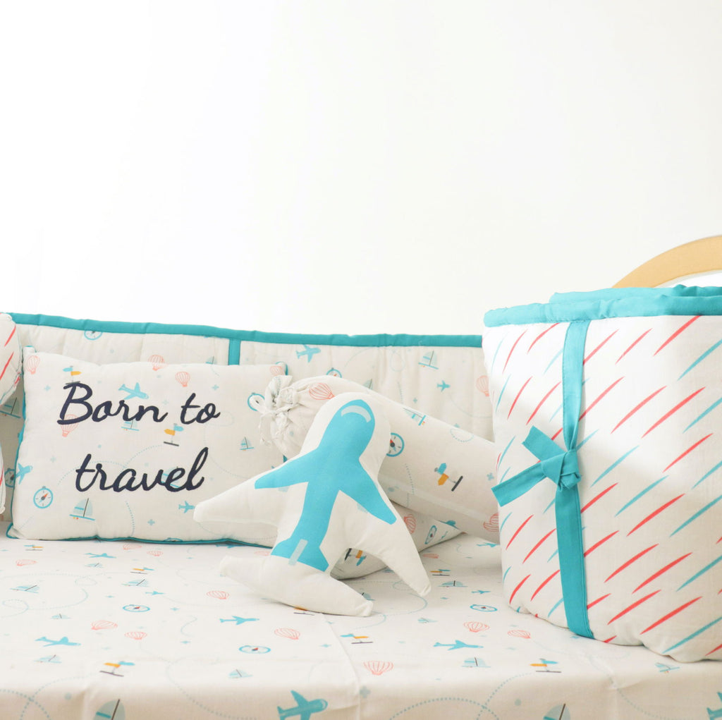 Lil Travellers- Organic Cot Bedding Gift Set - Tinycubs - 