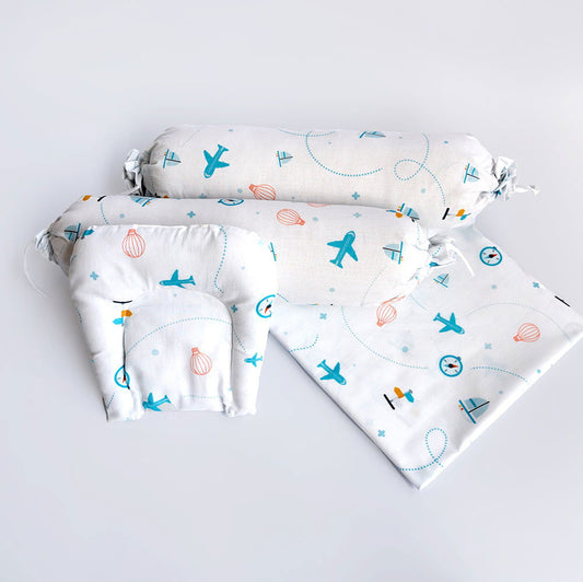 Lil Travellers - Cot Bedsheet Set (Fitted) - Tinycubs - 