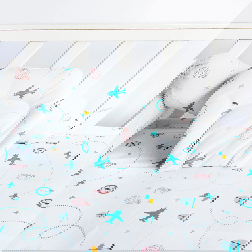 Lil Travellers - Cot Bedsheet Set (Fitted) - Tinycubs - 