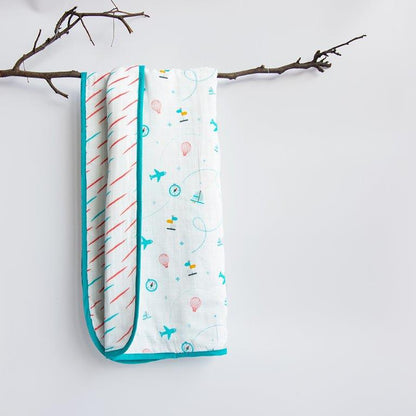 Lil Travellers - Reversible Muslin Blanket - Tinycubs - 