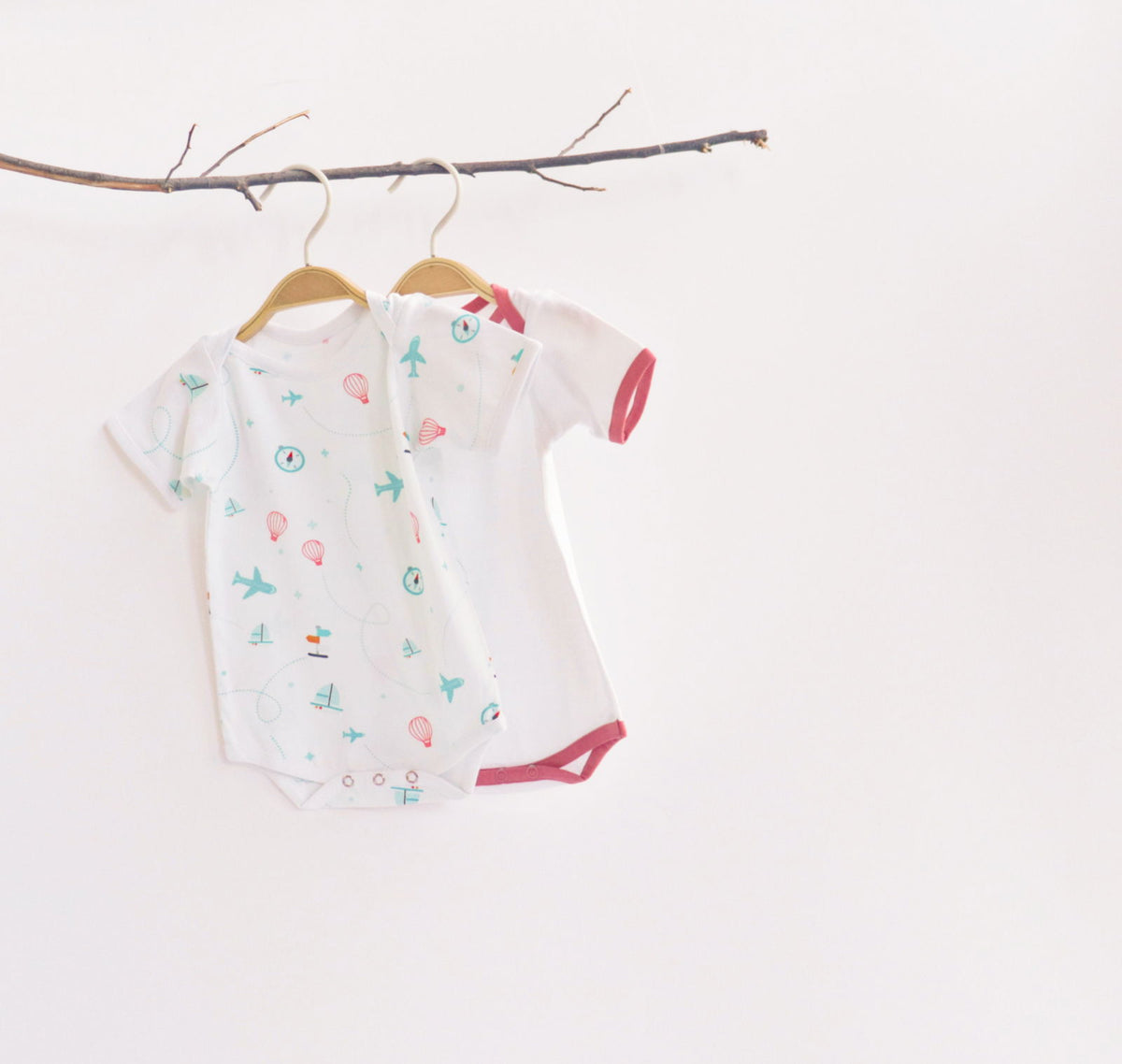 Lil Travellers Bodysuits - Set of 2 - Tinycubs - 