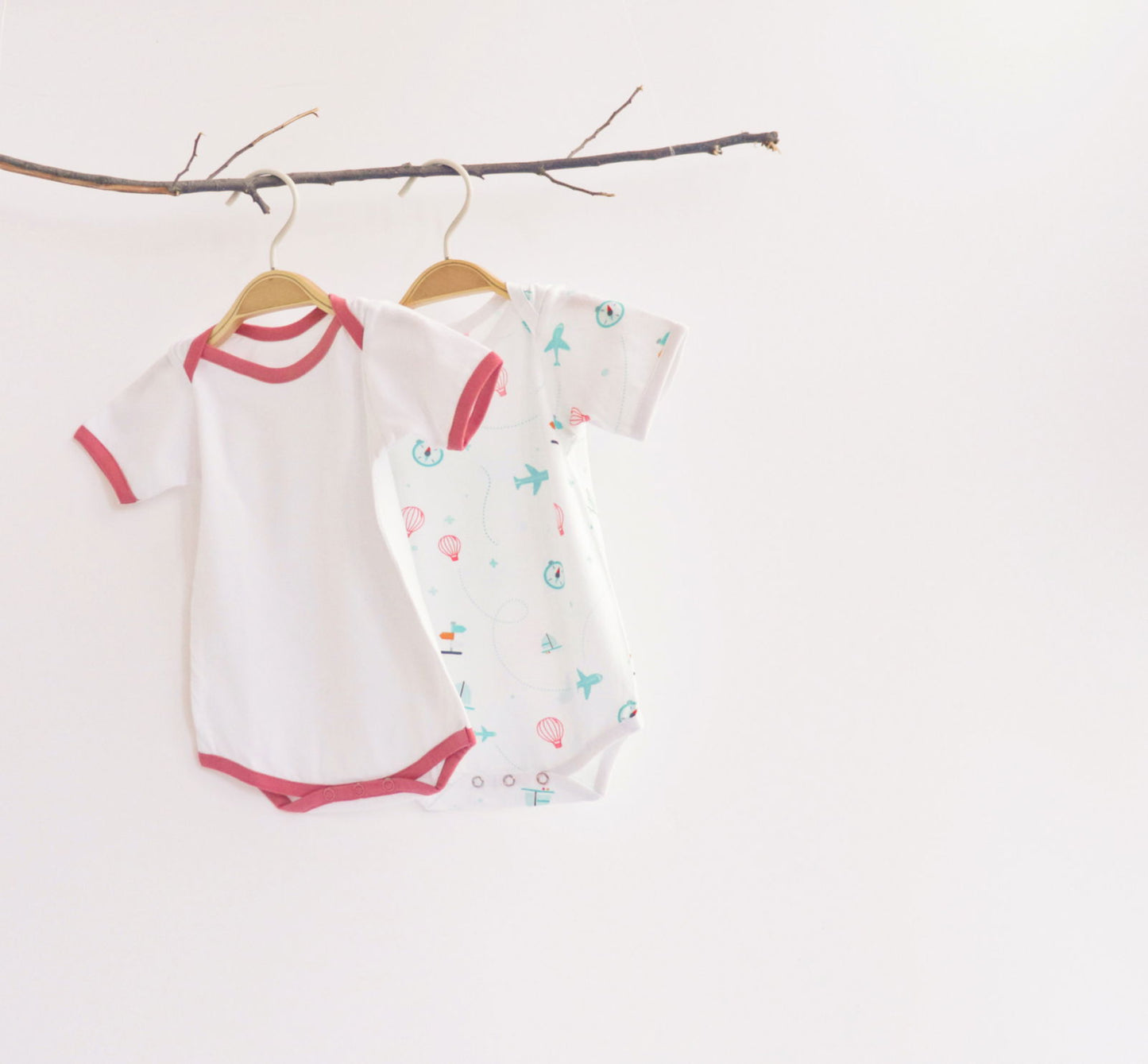 Lil Travellers Bodysuits - Set of 2 - Tinycubs - 
