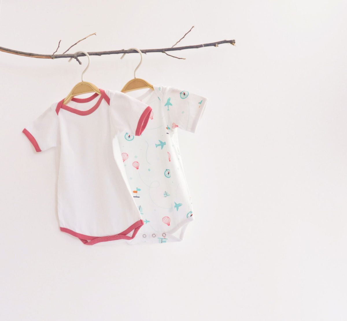 Lil Travellers Bodysuits - Set of 2 - Tinycubs - 