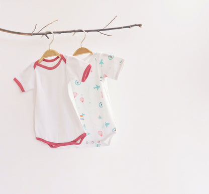 Lil Travellers Bodysuits - Set of 2 - Tinycubs - 