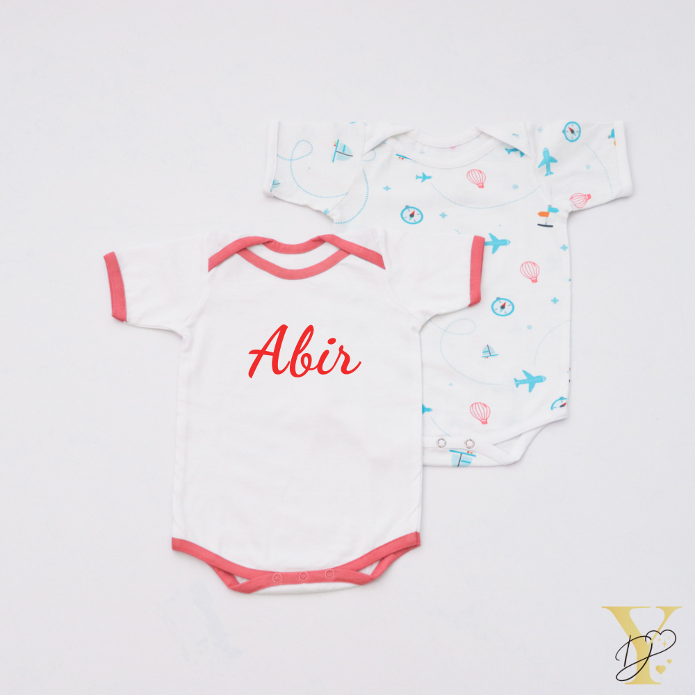 Lil Travellers Bodysuits - Set of 2 - Tinycubs - 