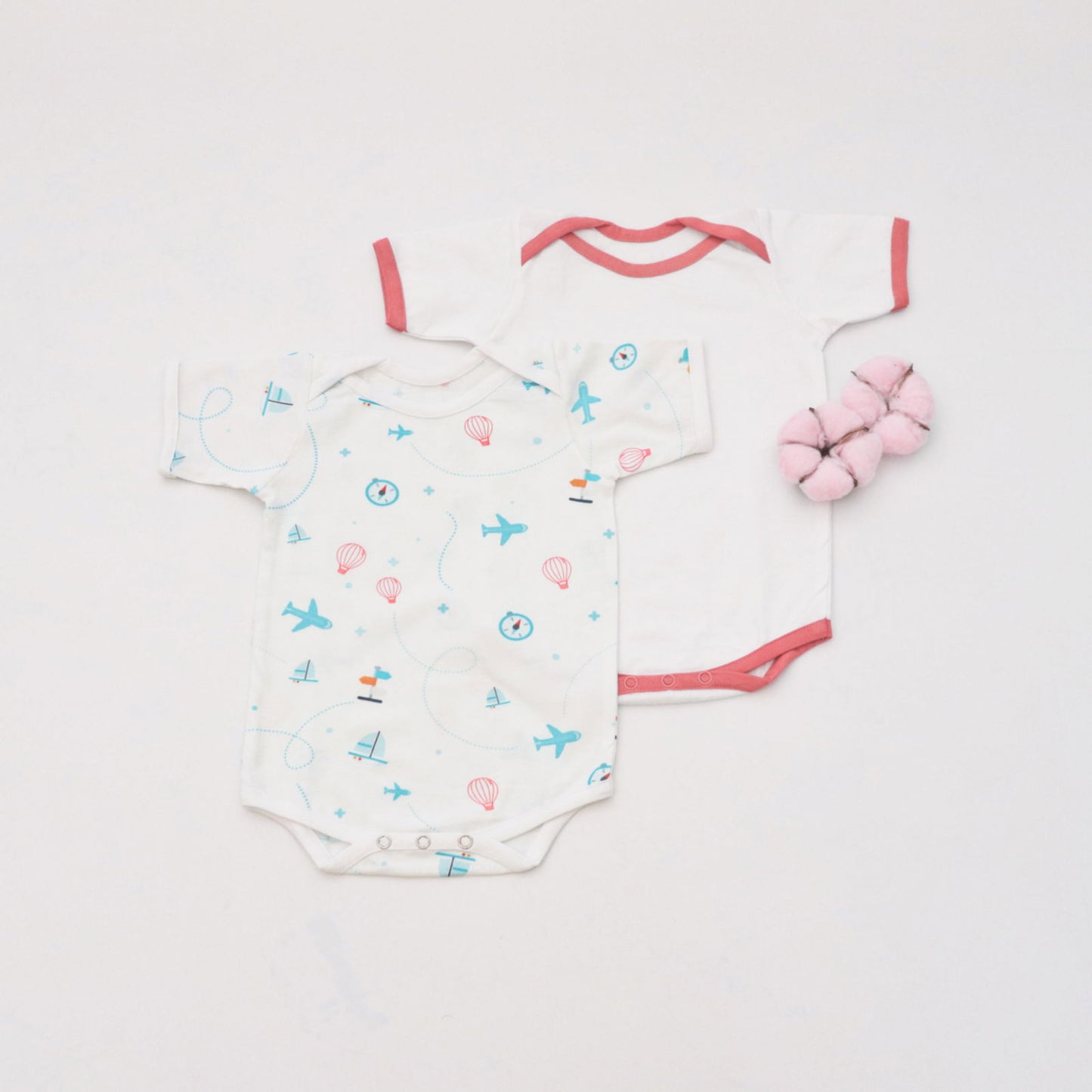 Lil Travellers Bodysuits - Set of 2 - Tinycubs - 