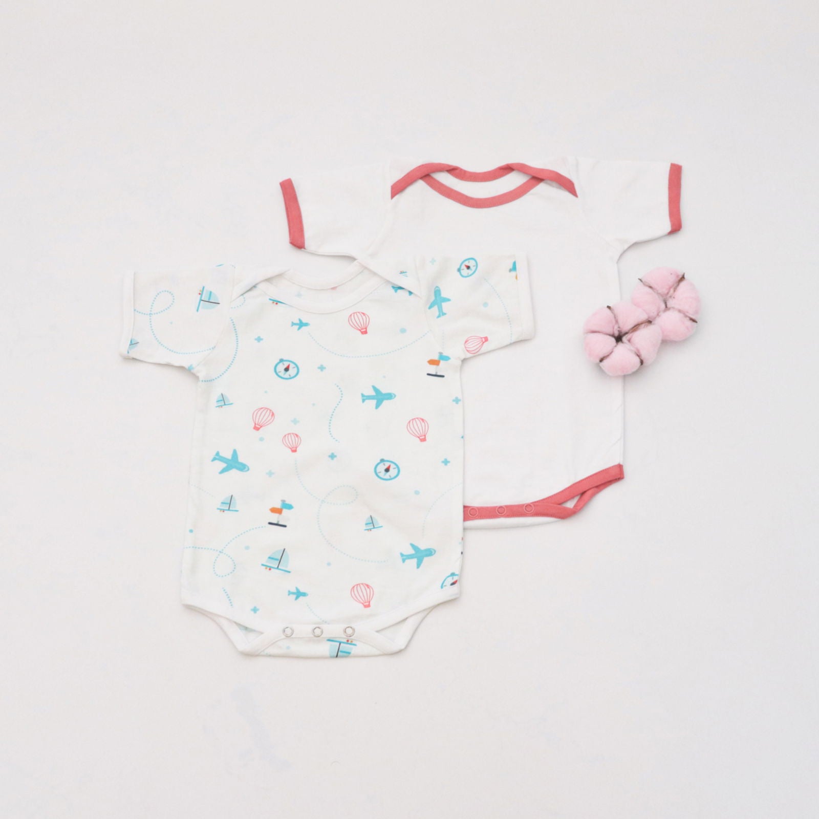 Lil Travellers Bodysuits - Set of 2 - Tinycubs - 