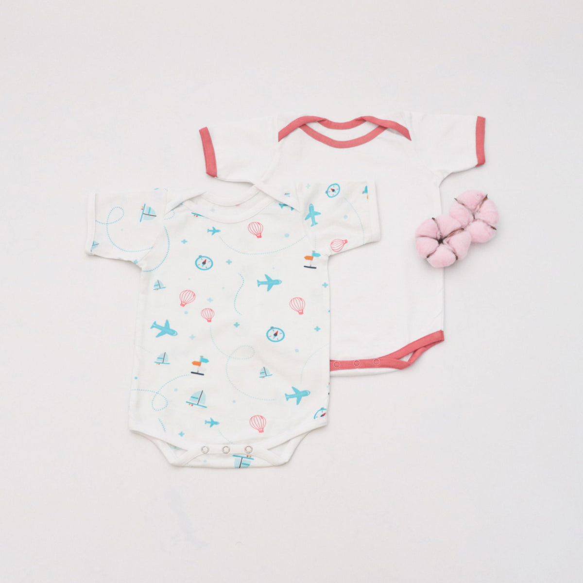 Lil Travellers Bodysuits - Set of 2 - Tinycubs - 