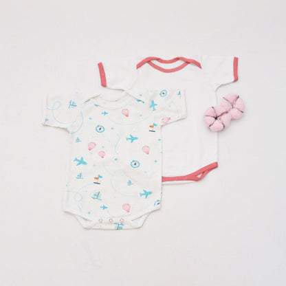 Lil Travellers Bodysuits - Set of 2 - Tinycubs - 