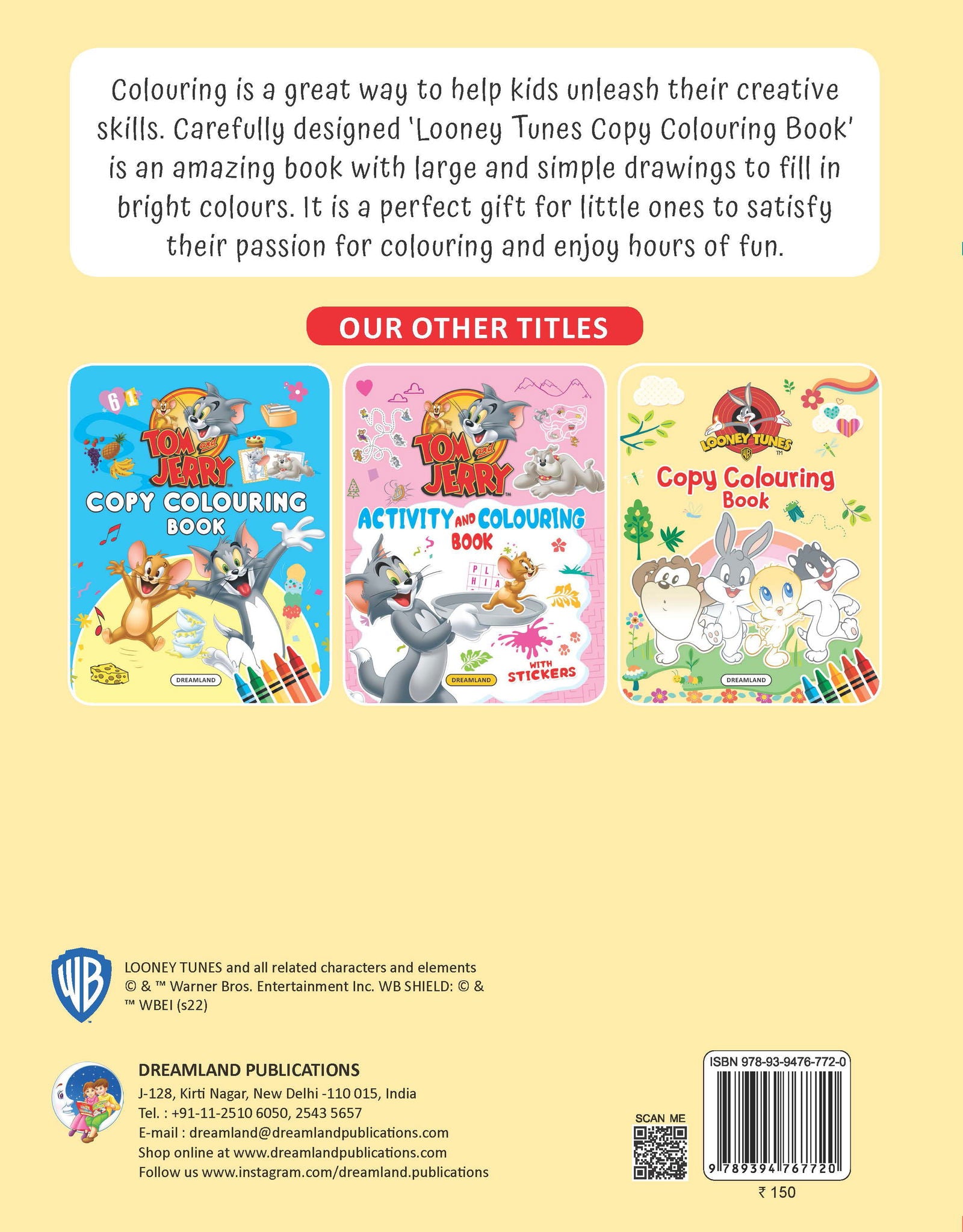 Looney Tunes Copy Colouring Book - Tinycubs - 