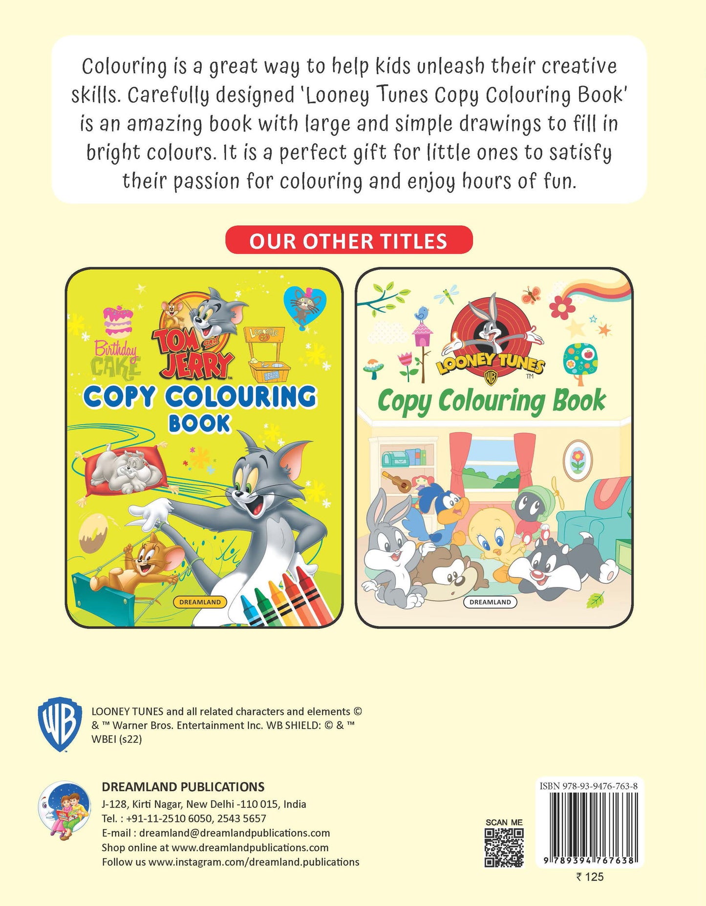 Looney Tunes Copy Colouring Book - Tinycubs - 