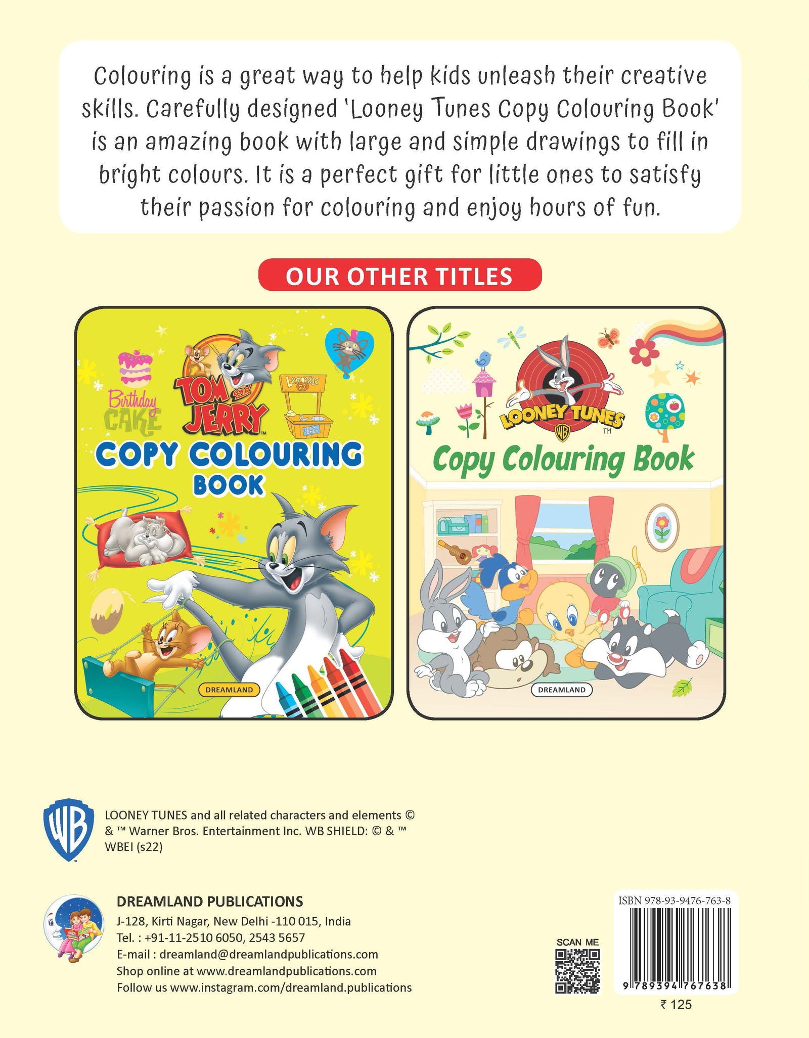 Looney Tunes Copy Colouring Book - Tinycubs - 