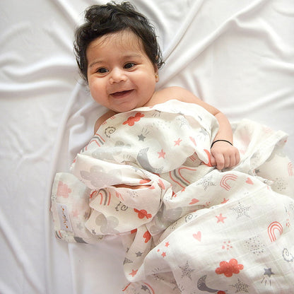 Magical Rainbows - Organic Luxury Swaddle - Tinycubs - 