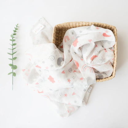 Magical Rainbows & Crowns - Organic Luxury Swaddles Set - Tinycubs - 