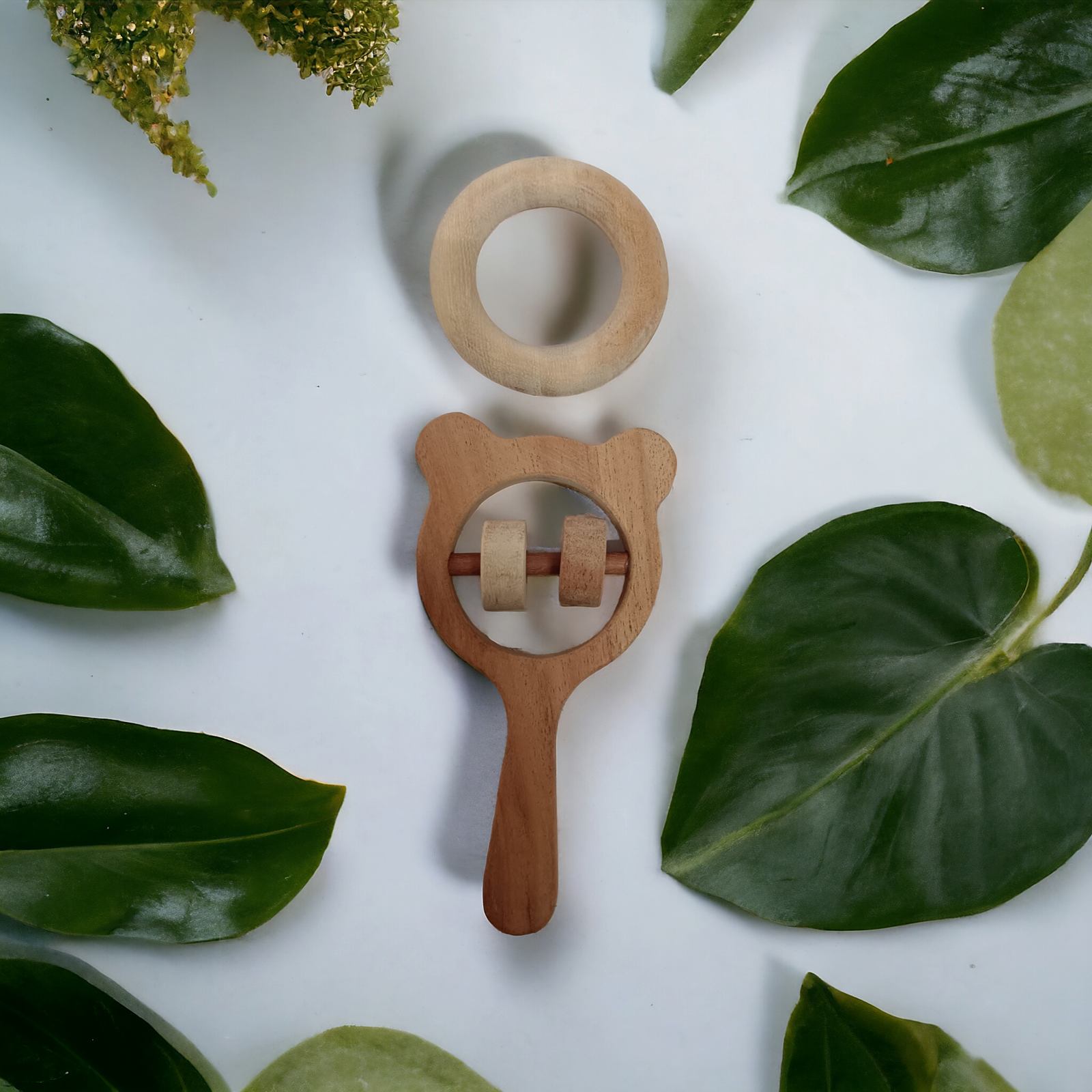 Most Loved Neem Rattle & Teether - Mickey Head & Ring Shapes - Tinycubs - 