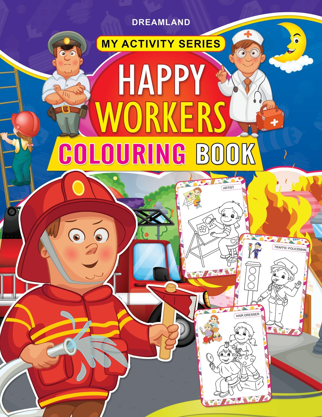 My Activity- Happy Workers Colouring Book - Tinycubs - 