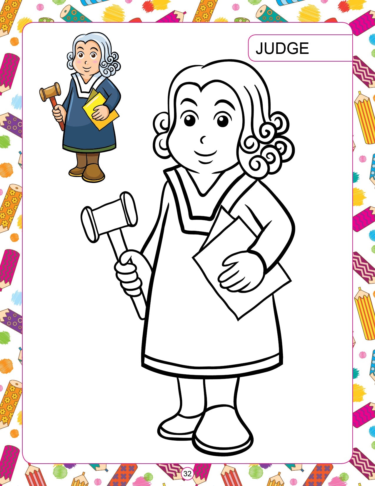 My Activity- Happy Workers Colouring Book - Tinycubs - 
